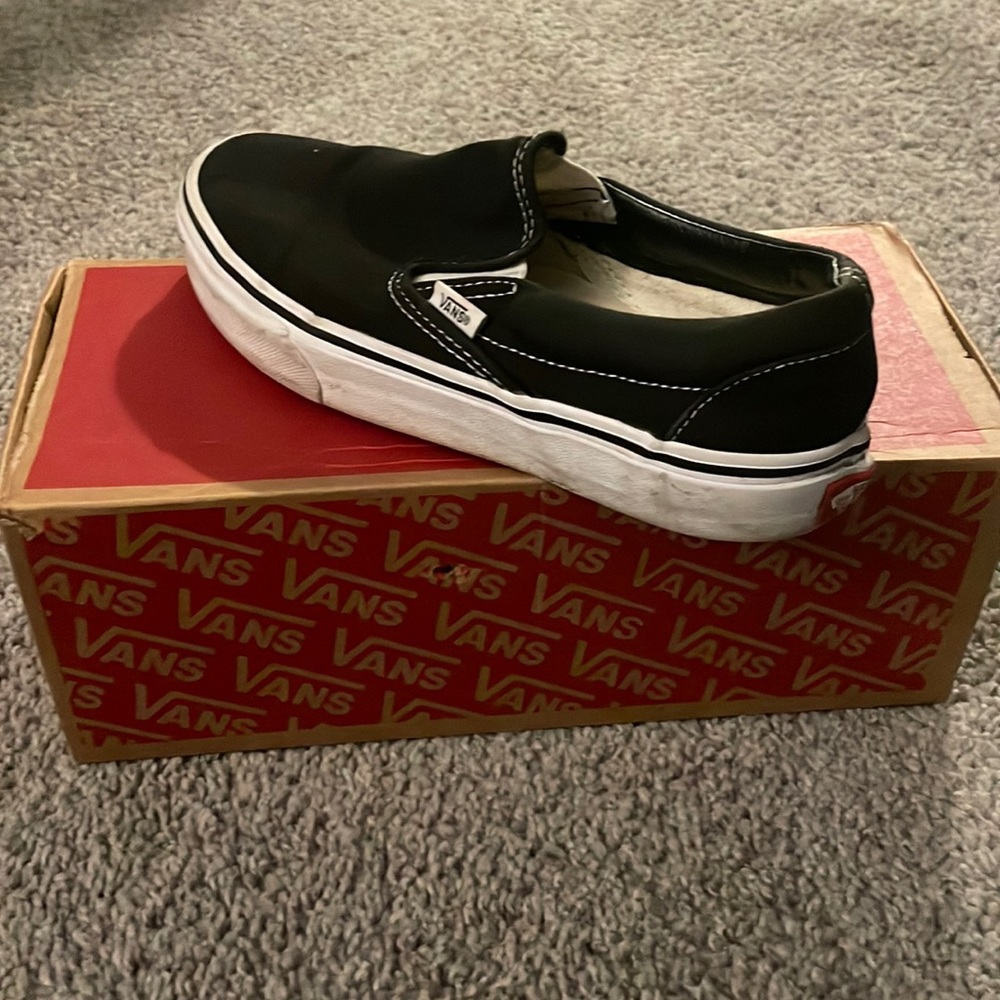 Black slip on vans